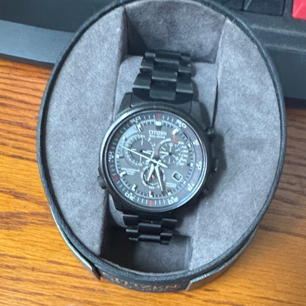 Citizen Black and Silver Chronograph Watch